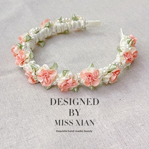 Diadema Mori Jasmine con lazo de perlas de camelia coreana súper elegante, diadema hecha a mano de alta calidad para mujer, ideal para bodas. - Product Image 3