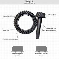 HF for Jeep Wrangler JL Air Locker Differential Lock Pneumatic Diff Front Rear Axle Sahara Rubicon 4.88 Gear Ratio 4x4 Off Road