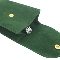 Pochette d'emballage pour bijoux en velours et cuir PU personnalisée avec logo, pochette en microfibre suédée pour la présentation de montres et de bijoux