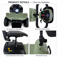 Scooter électrique portable à 4 roues, moteur 250W, 24V 12Ah, autonomie 15km, capacité de charge 120kg, pour personnes âgées, seniors, handicapés