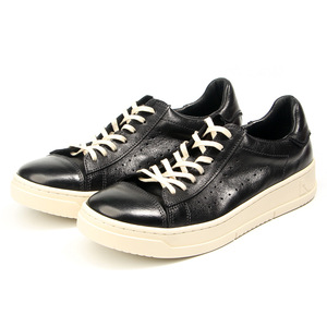 Retro Genuine Leather Sneakers Men's Casual Shoes <b>Low</b> <b>Heel</b> Solid Color Front Laces Leisure Wear - Product Image 5