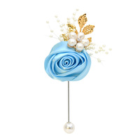 Broche de Corsage Fleur de Soie Moderne Décoratif Roses Artificielles Garçons d'Honneur Poignet Boutonnière Mariage