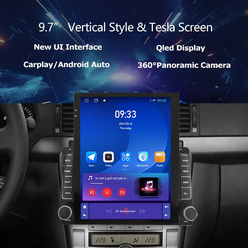 9.7 "stile verticale schermo Tesla android autoradio universale GPS lettore multimediale wifi 4g carplay android auto