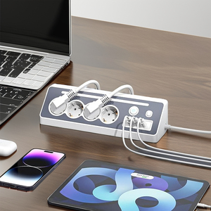 Cable de Alimentación de 1.4M con 4 Tomas de Corriente, Extensión con 6 Puertos USB y Protector contra Sobrecargas - Product Image 1