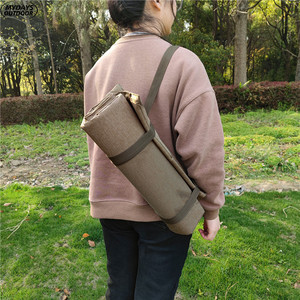 Coussin de siège pliable d'extérieur pour stade, kaki, en polyester, avec dossier, pour le camping, les concerts, la plage - Product Image 2