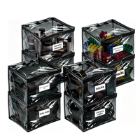 Sacs de rangement en plastique avec fermeture éclair, lot de 8, sacs de rangement transparents en vinyle avec fermeture éclair pour vêtements, couettes, couvertures, draps, literie