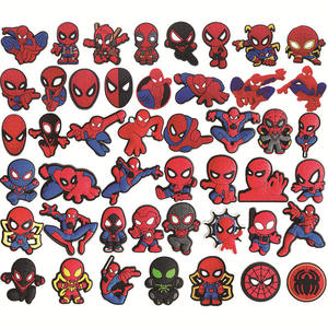 2025 nouveauté araignée personnage breloques sabot décoration héros homme breloques PVC rouge araignée chaussures breloque pour bricolage cadeau - Product Image 1