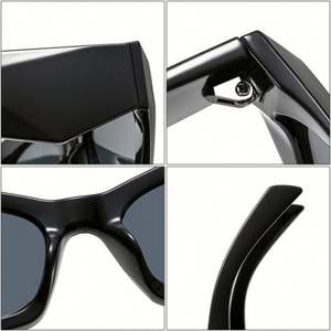 Gafas de Sol Cuadradas Pequeñas de Moda Vintage con Logotipo Personalizado al por Mayor, Gafas de Sol de Ojo de Gato Irregulares para Mujer - Product Image 6