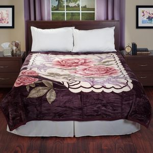 Trend Warm Soft Luxury Knitted Raschel Blanket <b>Mink</b> <b>Throw</b> Winter Use 8Kg Double Bed 2 Ply Customizable Size European Floral - Product Image 2