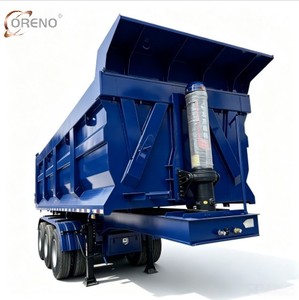 Semi-remorque à benne basculante arrière à 3 essieux de 45 tonnes pour le <span class=keywords><strong>transport</strong></span> de marchandises sur route longue distance - Product Image 1