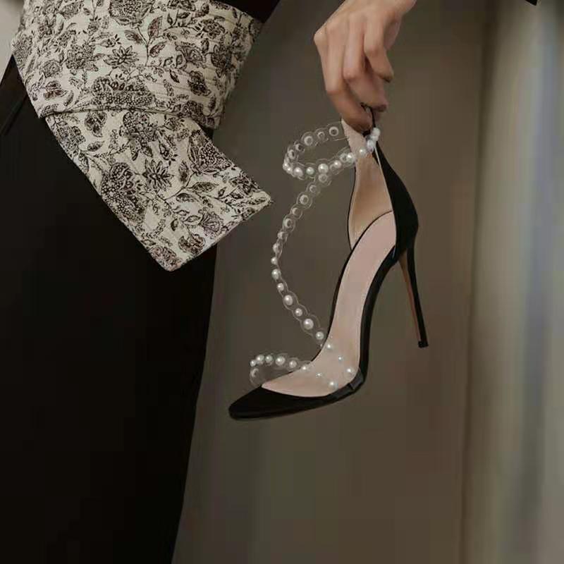 Горячая Распродажа, высококачественные женские сандалии с жемчужным ремешком, оптовая продажа из Китая