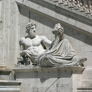 Decoración de paisaje público al aire libre, estatua de mito griego tallada en piedra Natural grande moderna, <span class=keywords><strong>escultura</strong></span> de Poseidón de mármol blanco Trident - Product Image 6