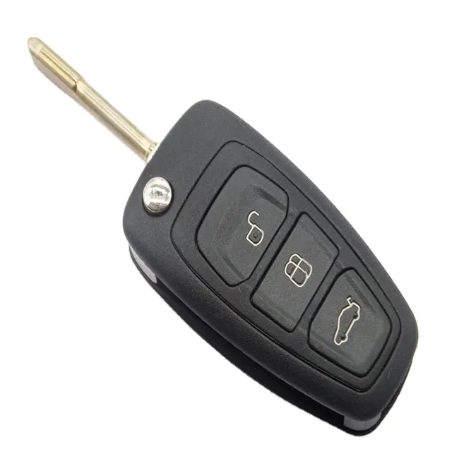 Ford Focus Mk1 1999-2005 Mondeo 2001-2007 Fiesta Transit 2000-2006 Connect FO21 Blade Folding Remote Key 3 Button Black ABS LHD