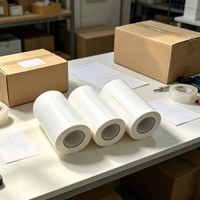 Rouleau d'étiquettes thermiques directes blanches sur mesure, autocollant code-barres vierge étanche pour imprimante thermique, marque d'expédition