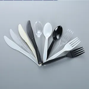 PP البلاستيك القابل للتصرف سماكة عالية الجودة الغداء وير أطقم أدوات مائدة من شوكة ملعقة سكين