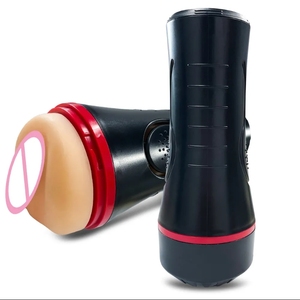 簡単男性用オナニーカップデザインオナニー周波数男性用吸引振動リアル膣ポケットプッシーペニスオーラルセックスおもちゃ - Product Image 2