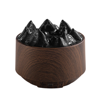Diffuseur d'huiles essentielles électrique USB en plastique, effet flamme volcanique, humidificateur de table à sept couleurs