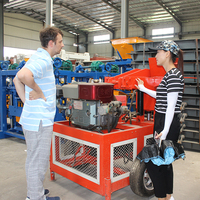 Machine à Briques Mobile RPT1-20 pour Usine de Briques Rurale, Projet de Logement Hors Réseau pour Villages et Petite Usine de Blocs
