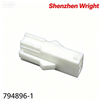 Connecteur de boîtier femelle 2 broches 4,14 mm TE 794896-1 600V en nylon PA66 blanc pour accessoires de faisceau industriel