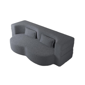 <span class=keywords><strong>Sofa</strong></span> busa matras lipat kain Teddy, 78 "Convertible Modern untuk ruang tamu, <span class=keywords><strong>Sofa</strong></span> Bed Queen, kasur tidur abu-abu, <span class=keywords><strong>Sofa</strong></span> lovesat untuk ruang tamu - Product Image 6