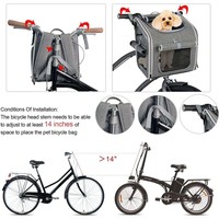 Sac à Dos Extensible et Pliable à 4 Portes Ouvertes avec Fenêtres en Maille pour Vélo, Panier de Voyage pour Chat et Chien