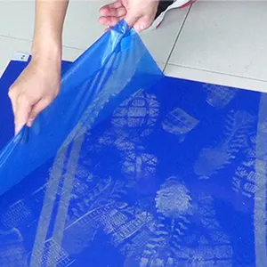 패드 당 30 층 블루 스티커 매트 클린 룸 탁한 매트 PE 스티커 매트 바닥에 사용되는 접착 패드