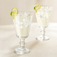 Verre à shot cannelé vintage français 2oz, mini-gobelet transparent sans plomb, écologique, compatible lave-vaisselle, pour cordial, liqueur, sherry, bar