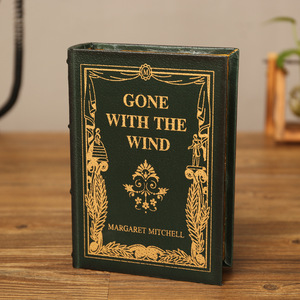 Tùy Chỉnh Phong Cách Châu Âu Retro Độc đáo Cung Cấp Sang Trọng Da Giả Cuốn Sách Hình Bằng Gỗ Bao Bì Lưu Trữ Hộp Quà Tặng - Product Image 4