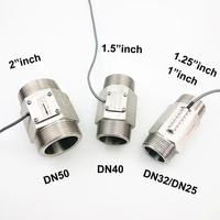 Débitmètre en plastique à impulsion à effet Hall de haute qualité 1/2 \ "3/4 \" 1 \ "capteur de débit d'eau à turbine en acier inoxydable avec 3 fils