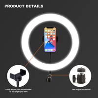 Offre Spéciale Usb Led Beauté Lampe Maquillage Anneau Lumière 12 Pouces Tiktok Éclairage Photographique avec Trépied Support de Téléphone pour youtube