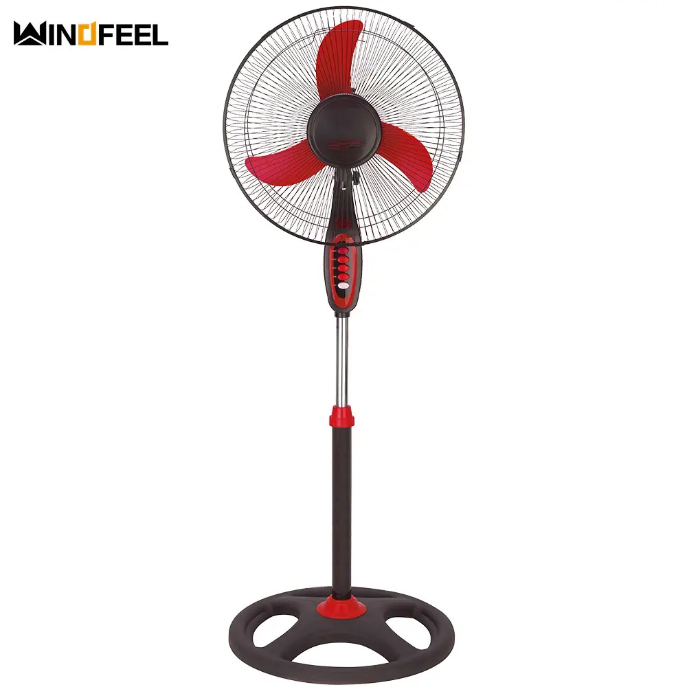 WindfeelAcモーター冷却空気循環110v電気個人用赤い床3ブレード台座1618インチ16インチスタンドファン