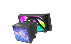 Top 3 refroidisseurs liquides pour processeur PC Cuverd 7 pouces, refroidissement par <span class=keywords><strong>eau</strong></span>, ventilateurs à haut débit d'air, écran LED, refroidisseur liquide pour PC - Product Image 3