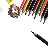Crayon triangulaire géant en peuplier de 7 pouces, ensemble de 10 couleurs, mine moyenne de 5 mm, finition brillante, personnalisable pour le dessin