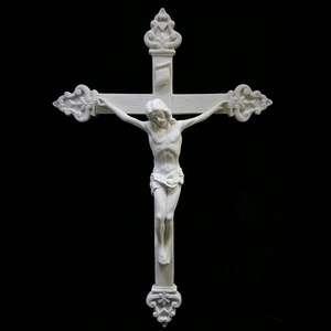 Escultura de Crucifixión Europea de Tamaño Real en Mármol, Estatua de Jesús Crucificado, Arte Religioso para Interiores y Exteriores - Product Image 3