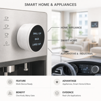 1,28 Zoll Knopf-LCD-Display Kreisförmiger HMI-Steuerungsschalter Smart-Touch Haptischer Encoder Pot Temperatur Runddisplay