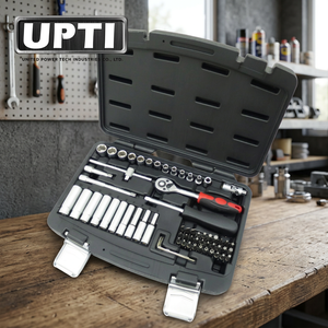 Taiwan-Made UPTI HW401063 63pcs 1/4" Dr. Professional High Quality Hand <b>Tools</b> Socket Wrench Set Blow Mold Case Customizable - Product Image 2