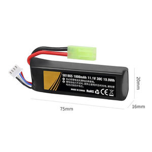 Usine pas cher prix 501865 3S LiPo pistolet à <span class=keywords><strong>eau</strong></span> batterie 11.1V 1800mAh batterie au Lithium pour RC avion jouets - Product Image 4