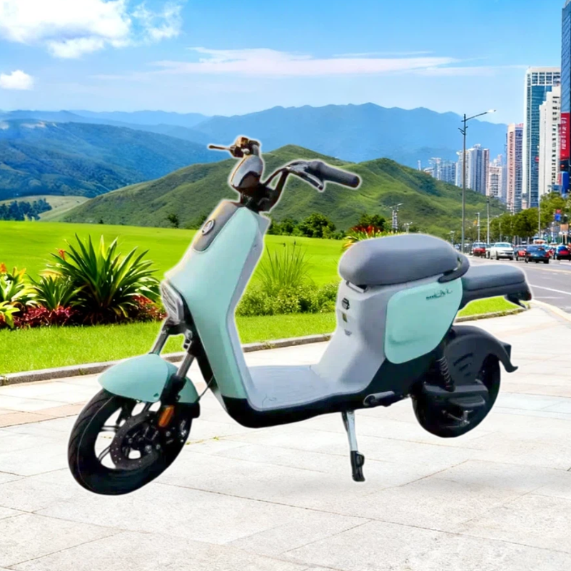 Durable Semi Covered Electric Motorcycle Alloy