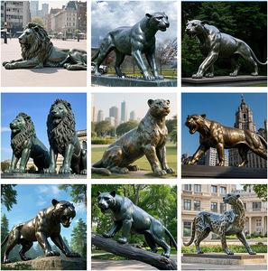 Sculpture de léopard en bronze, statue de grand chat, figurine d'animal <span class=keywords><strong>sauvage</strong></span> pour <span class=keywords><strong>la</strong></span> décoration - Product Image 5