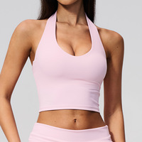 Soutien-gorge de sport à col en V et dos élégant, ajusté, respirant, séchage rapide, pour le yoga en extérieur, pour femme