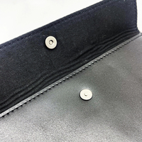 Pochette en cuir de luxe avec logo en relief pour bijoux petite enveloppe pochette à pression en cuir PU pour bague