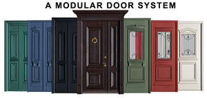 ABYAT ราคาที่แข่งขันคู่ประตูทางเข้าอลูมิเนียมครึ่งการออกแบบประตูกระจก - Product Image 6