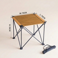 Table de camping pliante d'extérieur, plateau en alliage, cadre en acier au carbone, table portable pour pique-nique, barbecue, randonnée, plage, jardin, taille personnalisée