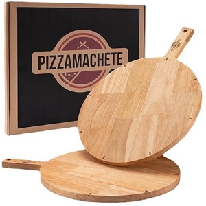 Planche à pizza ronde en bois de 12 pouces pour la cuisson de pizzas, pains et desserts - Product Image 1