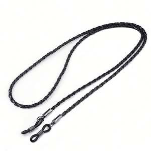 Cordon de lunettes personnalisé multicolore avec logo, sangle épaisse torsadée en cuir pour lunettes de soleil, chaîne antidérapante pour accessoires de lunettes - Product Image 6