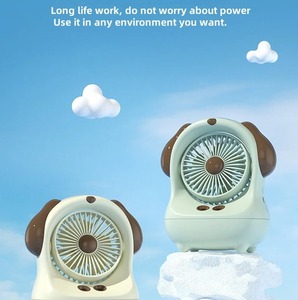 Nouveau ventilateur froid de climatisation à double pulvérisation de bureau sans fil, petit ventilateur de refroidissement silencieux et silencieux à la maison avec réservoir de glace et d'eau - Product Image 5