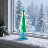 Ornamen Pohon Natal Kaca Vintage Dengan Lampu Dekorasi Dijual