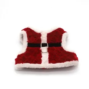 Wholesale Pet Supplies Christmas Pet costume Red dog dress pet costume harness Teddy bear costume