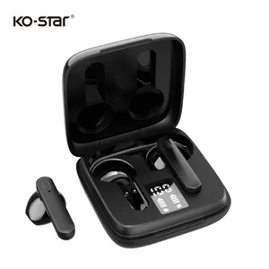 Tws Jam Tangan Pintar Bluetooth 5.0 2 In 1, Earbud Bass Dalam dengan Kait Telinga, Earbud Nirkabel Casing Pengisi Daya Bluetooth Speaker dengan Earbud