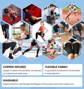 Sport Kupfer infundiert Tennis Kompression Verstellbarer Armschutz Ellenbogens tütze Behandlung Pad Brace <span class=keywords><strong>Sleeve</strong></span> - Product Image 6